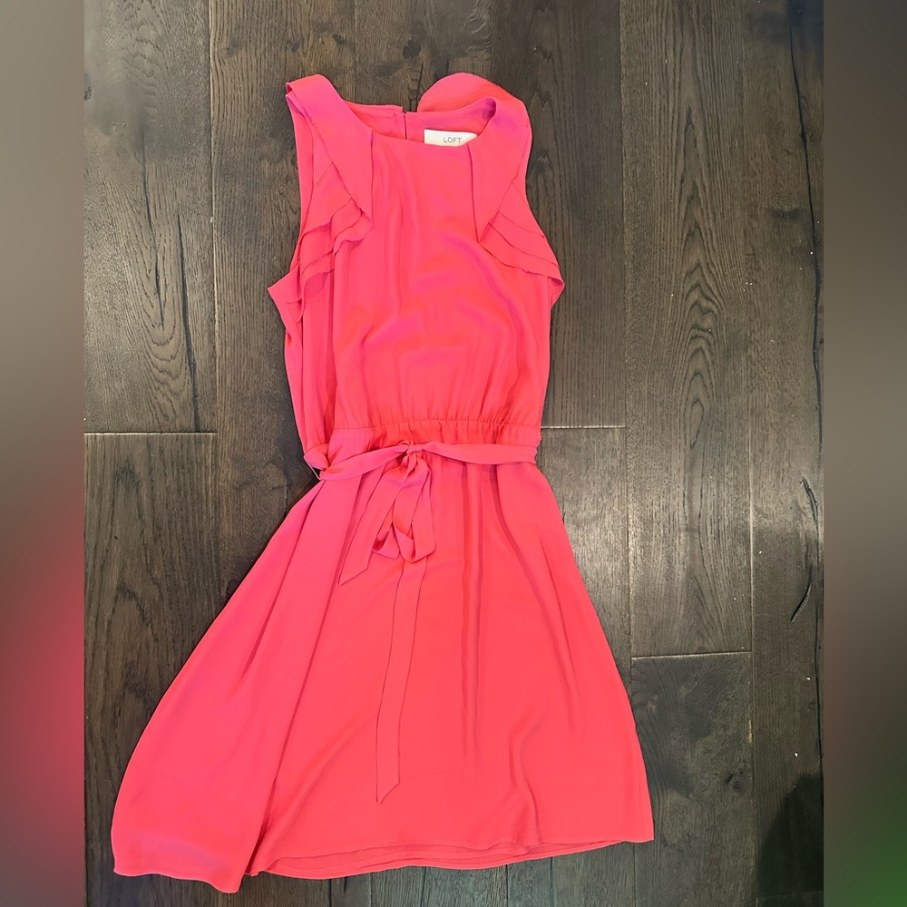 LOFT Vibrant Pink Mini Dress